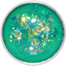 Load image into Gallery viewer, Green Faux Opal Fun with Color Barbell Tongue Ring
