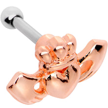 Load image into Gallery viewer, 16G 1/4 Rose Gold Tone Sacred Heart Tragus Cartilage Earring
