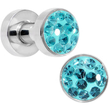 Load image into Gallery viewer, 8G Zircon Blue Ferido Crystal Steel Screw Fit Plug Set
