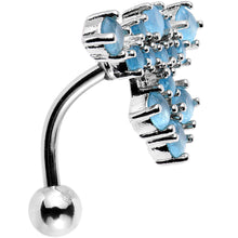 将图片加载到图库查看器，Beautiful Blue Gem Set Me Up for Sparkle Top Mount Belly Ring

