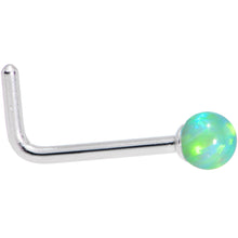 Load image into Gallery viewer, Multi Color 2.5mm Synthetic Opal Ball L Shaped Nose Ring 4 Pack Set
