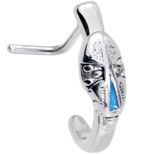 Load image into Gallery viewer, 20G Carry Me Always Cross Faux Hoop L Shaped Nose Ring

