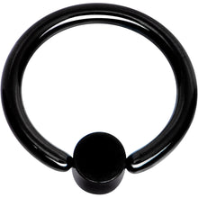 Load image into Gallery viewer, 16G 5/16 Aqua Faux Opal 3mm Disc Black BCR Captive Ring
