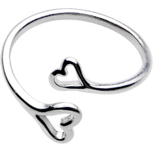Load image into Gallery viewer, Silver Plated Heart of Hearts Toe Ring
