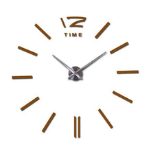 Load image into Gallery viewer, Wall Clock Watch Clocks 3D Frameless Wall Clock Large Stickers Wall Decoration for Living Room Bedroom 3D Acrylic Mirror Stickers Living Room Quartz Needle Europe
