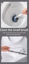 将图片加载到图库查看器，Wall Hanging Toilet Brush with Holder Set Silicone Bristles For Floor Bathroom Cleaning Toilet Brush And Holder Set Wall-Hanging Landing Toilet Bowl Brush Household Hotel Cleaner With Small Brush For Bathroom
