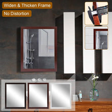 Load image into Gallery viewer, Wall Mount Mirror Wood-Like Frame Rectangle Modern Hanging Mirror
