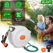 Load image into Gallery viewer, Wall Mounted Automatic Retractable Garden Hose Reel
