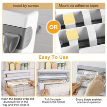 Load image into Gallery viewer, Wall Mounted Kitchen Roll Dispenser with Cutter
