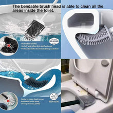 Load image into Gallery viewer, Wall Mounted Silicone Bathroom Brush and Holder Set
