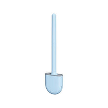 将图片加载到图库查看器，Wall-Mounted Silicone Toilet Brush Wash Toilet Accessories With Holder Soft Bristles Brushes Set Bathroom Cleaning Tool Toilet Brush Set Silicone Toilet Brush With Holder Wall Mounted With Toilet Bowl Brush And Holder Bendable Brush Head Holder
