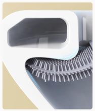 将图片加载到图库查看器，Wall-Mounted Silicone Toilet Brush Wash Toilet Accessories With Holder Soft Bristles Brushes Set Bathroom Cleaning Tool Toilet Brush Set Silicone Toilet Brush With Holder Wall Mounted With Toilet Bowl Brush And Holder Bendable Brush Head Holder

