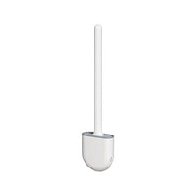 将图片加载到图库查看器，Wall-Mounted Silicone Toilet Brush Wash Toilet Accessories With Holder Soft Bristles Brushes Set Bathroom Cleaning Tool Toilet Brush Set Silicone Toilet Brush With Holder Wall Mounted With Toilet Bowl Brush And Holder Bendable Brush Head Holder
