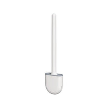 将图片加载到图库查看器，Wall-Mounted Silicone Toilet Brush Wash Toilet Accessories With Holder Soft Bristles Brushes Set Bathroom Cleaning Tool Toilet Brush Set Silicone Toilet Brush With Holder Wall Mounted With Toilet Bowl Brush And Holder Bendable Brush Head Holder
