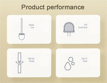 将图片加载到图库查看器，Wall-Mounted Silicone Toilet Brush Wash Toilet Accessories With Holder Soft Bristles Brushes Set Bathroom Cleaning Tool Toilet Brush Set Silicone Toilet Brush With Holder Wall Mounted With Toilet Bowl Brush And Holder Bendable Brush Head Holder
