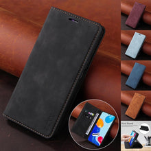 Load image into Gallery viewer, Wallet Flip Leather Case For Xiaomi Redmi 10 10C 9A 9C 9T Note 11 Pro 10S 10 Pro 9 Pro 8T 7 Poco F3 X3 X4 Pro M3 M4 Pro M5s 11T Leather Finish Inbuilt Stand &amp; Pockets Wallet Style Flip Back Case
