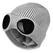 Load image into Gallery viewer, Warm Classic Unisex Wool Knitted Goggles Beanie Comfortable Winter Stylish Hat Outdoor Sports Cap For Men Women New Fashion Multi Function Caps
