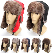 Load image into Gallery viewer, Warm Hat Ear Flaps Cool New Fashion Full Covered Soft And Comfortable Windproof Outdoor Caps For Men
