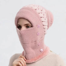 Load image into Gallery viewer, Warm Knitted Beanie Hat and Neck Warmer Set
