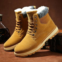 Load image into Gallery viewer, Warm Winter Mens Snow Boots Warm Fur Winter Shoes Mens Boots Footwear Ankle Boots Warm Fur Lined Winter Water-Resistan Waterproof Outdoor Snow Autumn Boots
