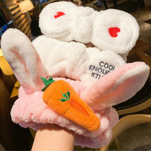 将图片加载到图库查看器，Wash Face Women Girls Hairbands Soft Warm Coral Fleece Bow Animal Ears Headbands Headwear Hair Bands Turban Gorgeous Hair Accessories For Women
