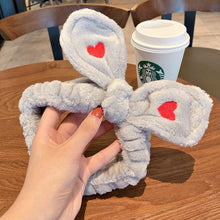 将图片加载到图库查看器，Wash Face Women Girls Hairbands Soft Warm Coral Fleece Bow Animal Ears Headbands Headwear Hair Bands Turban Gorgeous Hair Accessories For Women
