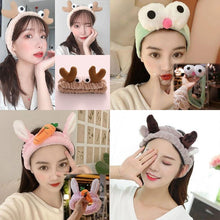 将图片加载到图库查看器，Wash Face Women Girls Hairbands Soft Warm Coral Fleece Bow Animal Ears Headbands Headwear Hair Bands Turban Gorgeous Hair Accessories For Women
