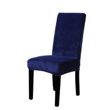 Load image into Gallery viewer, Washable Elastic Seat Parsons Chair Covers Thick Chair Cover Washable Elastic Winter Warm Chair Protector Case Kitchen Restaurant  Washable Spandex Kitchen Chair Covers for Dining Room Christmas Decoration Holiday Party
