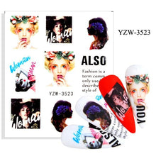 将图片加载到图库查看器，Water Decal Nail Art Decorations Nail Sticker Tattoo Full Cover Beauty Decals Manicure Supplies Accessories  Women Kids Girls Manicure Decoration Nail Art Supplies 3D Self-Adhesive Nail Decals Designer Nail Stickers for Acrylic Nails
