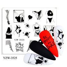 将图片加载到图库查看器，Water Decal Nail Art Decorations Nail Sticker Tattoo Full Cover Beauty Decals Manicure Supplies Accessories  Women Kids Girls Manicure Decoration Nail Art Supplies 3D Self-Adhesive Nail Decals Designer Nail Stickers for Acrylic Nails

