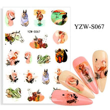 将图片加载到图库查看器，Water Decal Nail Art Decorations Nail Sticker Tattoo Full Cover Beauty Decals Manicure Supplies Accessories  Women Kids Girls Manicure Decoration Nail Art Supplies 3D Self-Adhesive Nail Decals Designer Nail Stickers for Acrylic Nails
