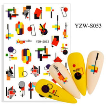 将图片加载到图库查看器，Water Decal Nail Art Decorations Nail Sticker Tattoo Full Cover Beauty Decals Manicure Supplies Accessories  Women Kids Girls Manicure Decoration Nail Art Supplies 3D Self-Adhesive Nail Decals Designer Nail Stickers for Acrylic Nails
