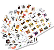 将图片加载到图库查看器，Water Decal Nail Art Decorations Nail Sticker Tattoo Full Cover Beauty Decals Manicure Supplies Accessories  Women Kids Girls Manicure Decoration Nail Art Supplies 3D Self-Adhesive Nail Decals Designer Nail Stickers for Acrylic Nails

