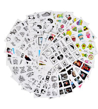 将图片加载到图库查看器，Water Decal Nail Art Decorations Nail Sticker Tattoo Full Cover Beauty Decals Manicure Supplies Accessories  Women Kids Girls Manicure Decoration Nail Art Supplies 3D Self-Adhesive Nail Decals Designer Nail Stickers for Acrylic Nails
