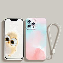 将图片加载到图库查看器，Watercolor Painting Phone Case For Xiaomi Mi 11 Lite 12 11T 10T Poco X4 M4 Pro X3 Redmi 10C Note 11 11S 10 9 With Lanyard Cover Aesthetic New Design Shockproof Unique Soft Bumper Case Cover
