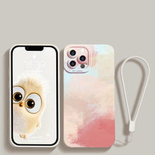 将图片加载到图库查看器，Watercolor Painting Phone Case For Xiaomi Mi 11 Lite 12 11T 10T Poco X4 M4 Pro X3 Redmi 10C Note 11 11S 10 9 With Lanyard Cover Aesthetic New Design Shockproof Unique Soft Bumper Case Cover
