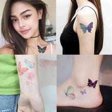 Load image into Gallery viewer, Waterproof Colorful Butterfly Temporary 3D Stickers Body Tattoos Various Styles For Womens
