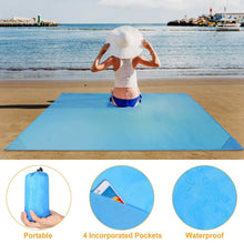 将图片加载到图库查看器，Waterproof Foldable Camping Rug Pocket Sand Proof Picnic Mat
