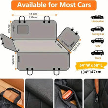 将图片加载到图库查看器，Waterproof Heavy-Duty Quilted Dog Seat Cover Hammock for Cars, Trucks, SUVs
