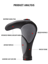 将图片加载到图库查看器，Waterproof Road Bike Horn Handlebar Cover Anti-Slip Handle Bar Grip Bicycle Accessories Mountain Bike Silicone Handlebar Grips Ergonomic Desgin With Bilaterally Locking Ring Non-Slip For Standard Bike
