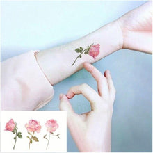 将图片加载到图库查看器，Waterproof Temporary Tattoo Lavender Stickers Butterfly Flower Luxury Small Tattoo For Body Arm
