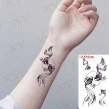 将图片加载到图库查看器，Waterproof Temporary Tattoo Lavender Stickers Butterfly Flower Luxury Small Tattoo For Body Arm

