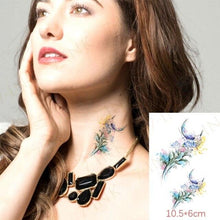 将图片加载到图库查看器，Waterproof Temporary Tattoo Lavender Stickers Butterfly Flower Luxury Small Tattoo For Body Arm
