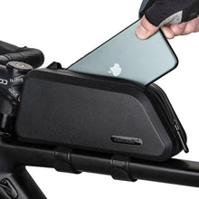 将图片加载到图库查看器，Waterproof Top Tube Bicycle Bag Hard Shell Bike Bag Stable Cycling Frame Bag Bike Accessories For Road Bike Bag Bike Top Tube Bag Bike Frame Bag Waterproof Stable Bicycle Frame Bag Bicycle Bag Professional Cycling Accessories
