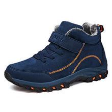 将图片加载到图库查看器，Waterproof Winter Mens Boots With Fur Warm Snow Mens Womens Boots Winter Work Casual Shoes High Top Winter Snow Boots Warm Fur Lined Winter Water-Resistan Ankle Booties
