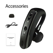 Load image into Gallery viewer, Waterproof Wireless Bluetooth Handsfree Earphone Single Headphone Elegant Black Design  Comfortable Long Wireless Range Headset Business Office Earbud With Microphone Waterproof Loud Voice Sport Earphones
