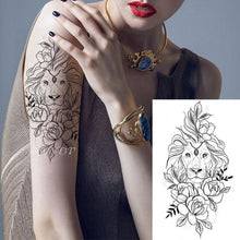 Load image into Gallery viewer, Waterproof Womens Temporary Sticker Tattoo Flower Rose Realistic Sketches For Arm Hand

