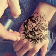 Load image into Gallery viewer, Waterproof Womens Temporary Sticker Tattoo Flower Rose Realistic Sketches For Arm Hand
