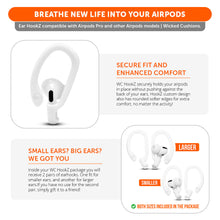 Load image into Gallery viewer, WC HookZ - Over Ear Hooks for Airpods Pro 1, 2 &amp; Airpods 1, 2, 3
