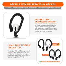 Load image into Gallery viewer, WC HookZ - Over Ear Hooks for Airpods Pro 1, 2 &amp; Airpods 1, 2, 3
